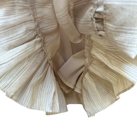 Altard State Dress Ruffle‎ Striped Keyhole Back Beige Boho Festival Cream Size M - Picture 5 of 7